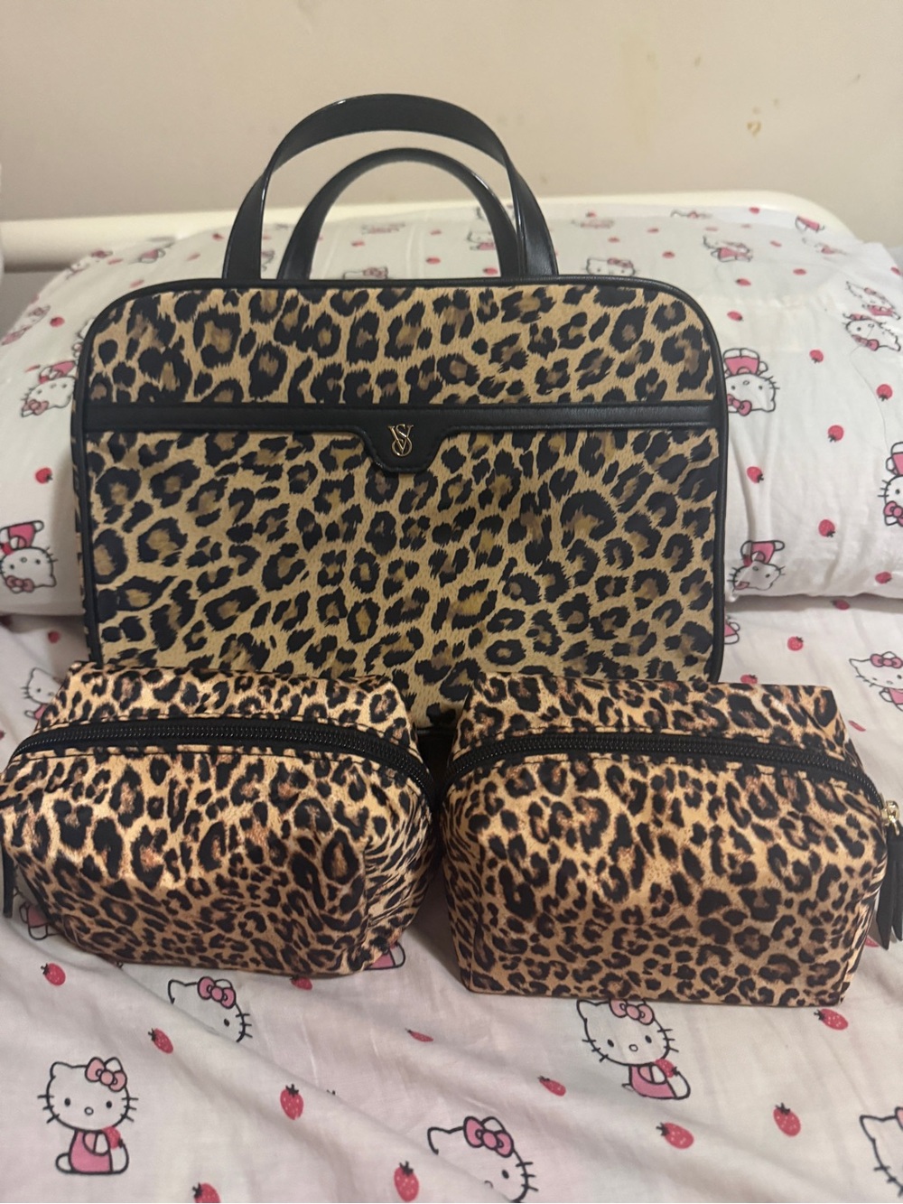 Victoria’s Secret Leopard Tolietry Bag & Pouches Bundle